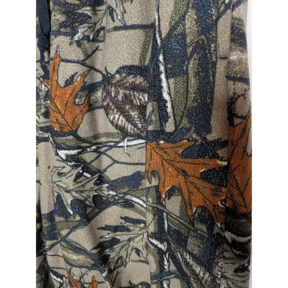 Vtg Fruit Of The Loom Mens Pajama Pants Camo Medium Hunting Baselayer Drawstring